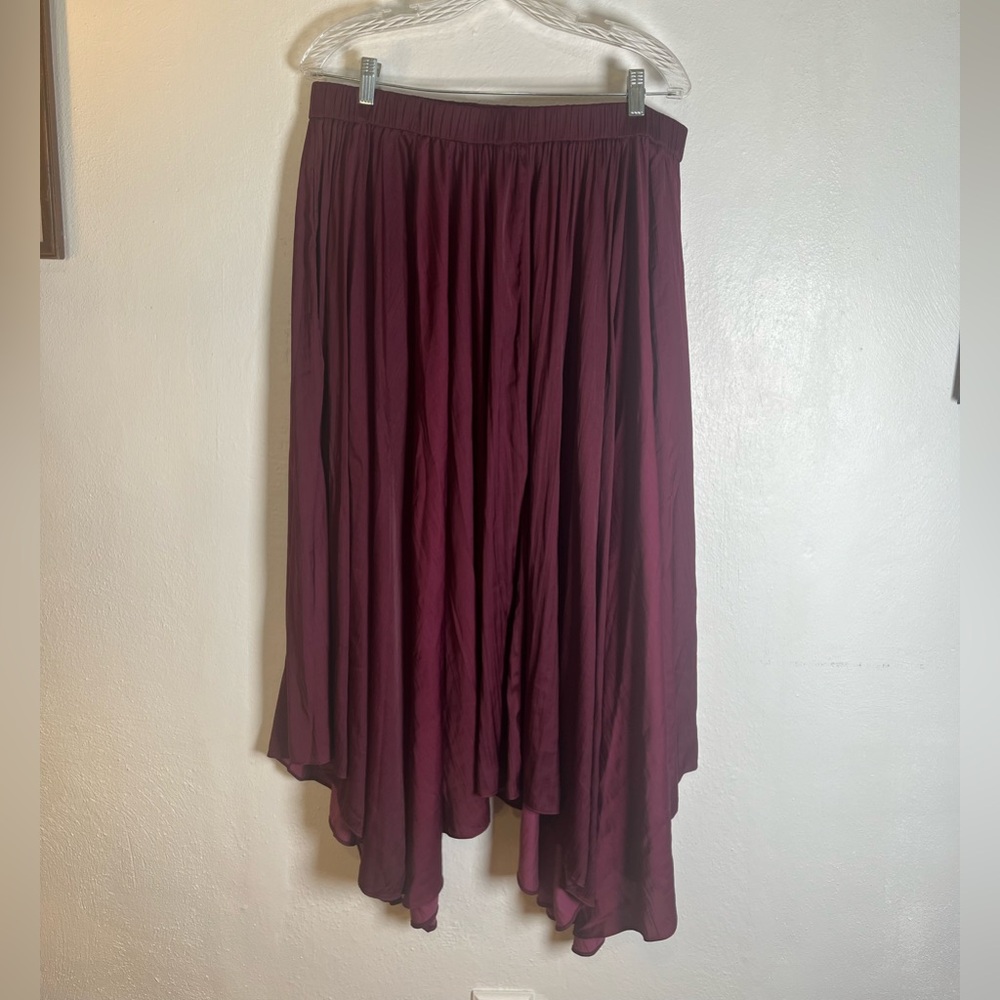 Anthropologie Purple Sleek A-line Skirt - Picture 2 of 2